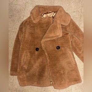 Oversized fuzzy coat